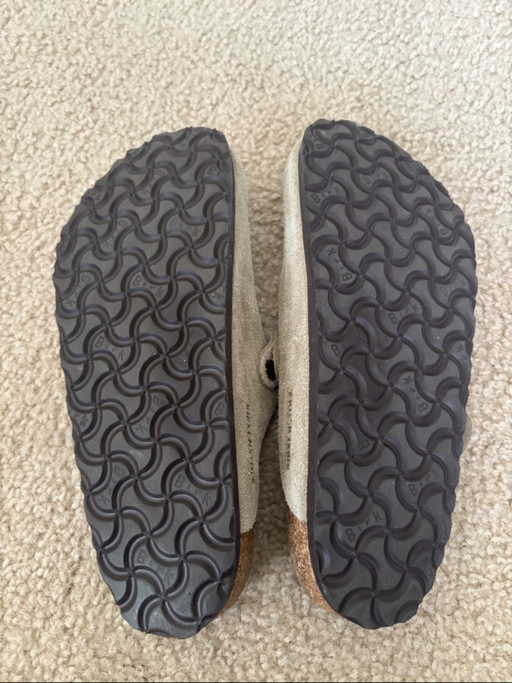 NIB Birkenstock Taupe Suede Boston BS Clog - Taupe - Size 40 US L 9 M 7 Regular - Picture 5 of 6